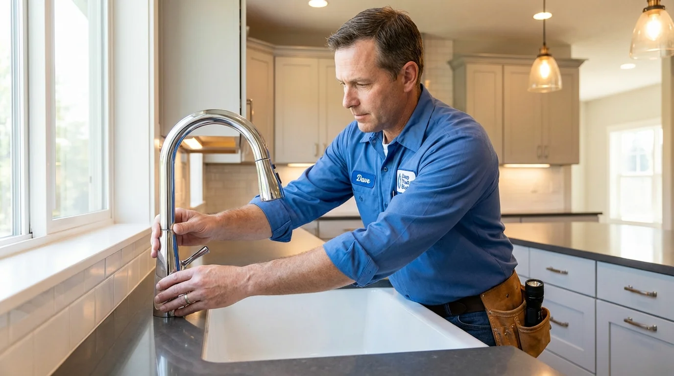 Kitchen faucet installation by Johns Plumbing LLC in Galena
